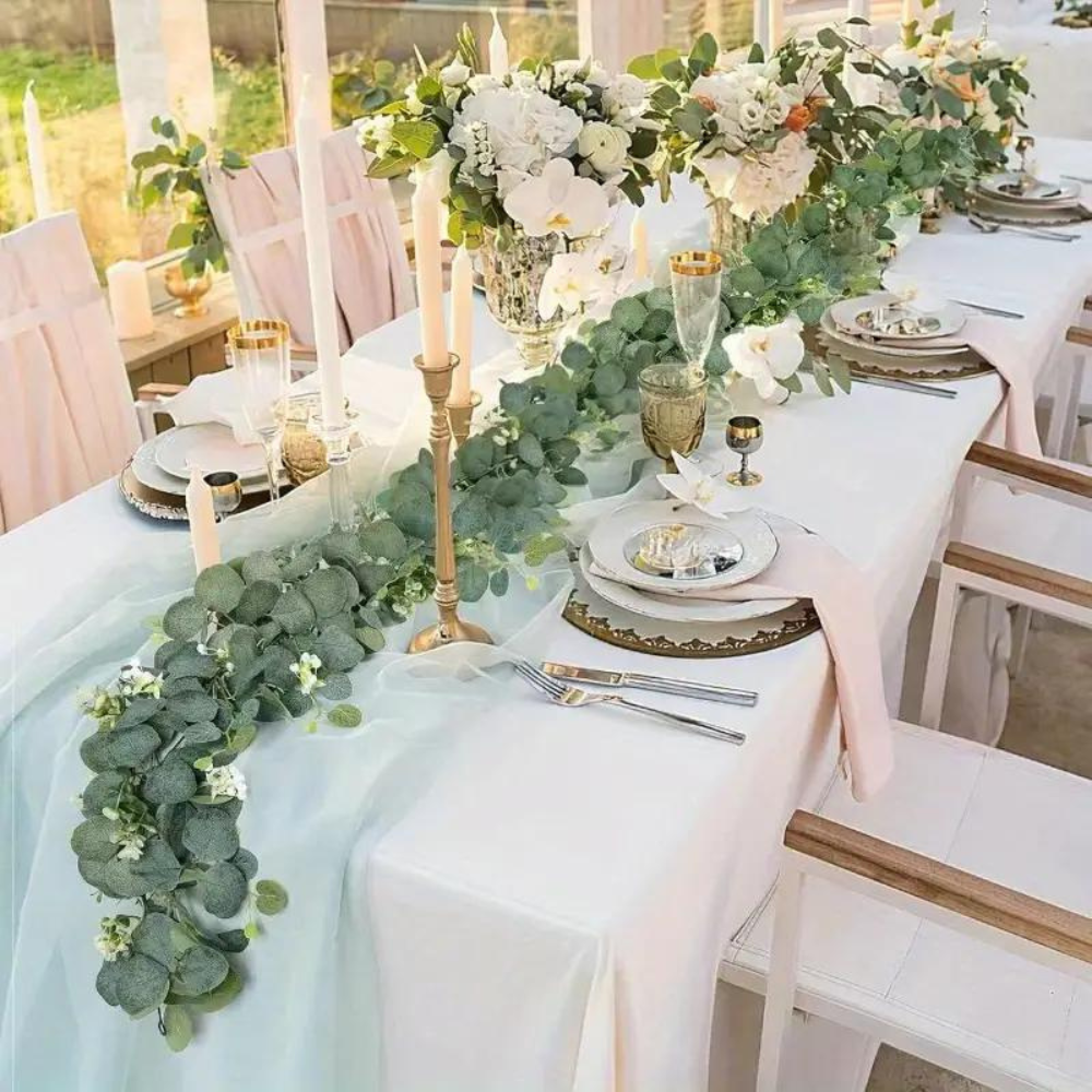 Faux Eucalyptus Garland | Elegant Decorative Artificial Greenery