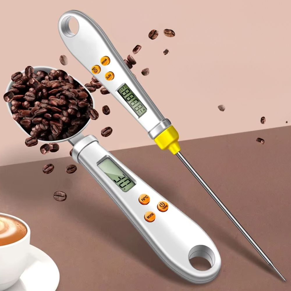Digital Spoon Scale & Thermometer | 2-in-1 Mini Food Measuring Tool