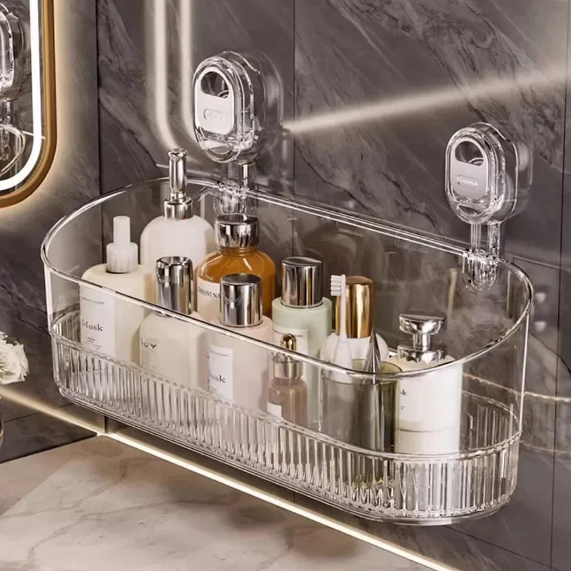 Suction Cup Storage Rack | Multipurpose Wall Shower Caddy Organizer
