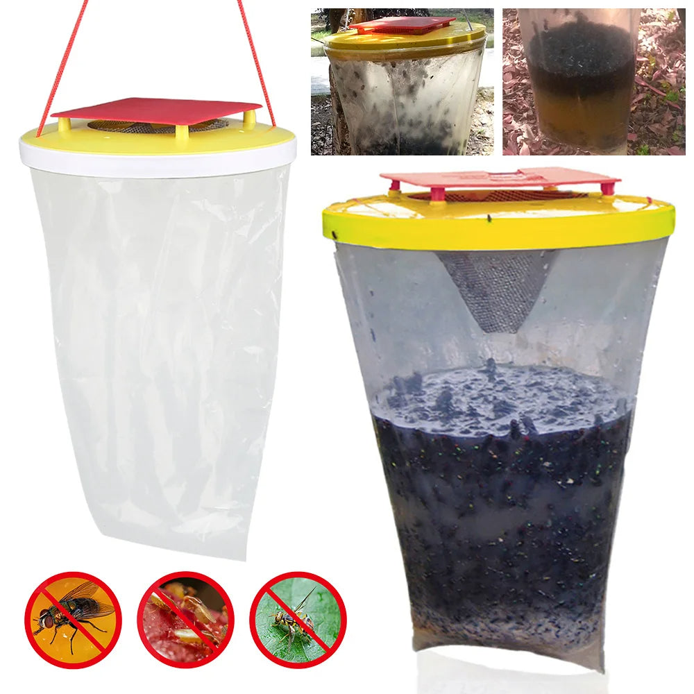 Outdoor Fly Trap Bag | Eco-Friendly Disposable Hanging Fly Catcher