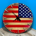 American Flag Bullet Clock | Handmade Patriotic Wall Clock