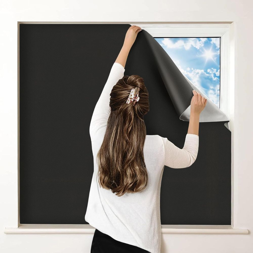 Blackout Window Cover Shade | Adhesive Sun Blocking Film