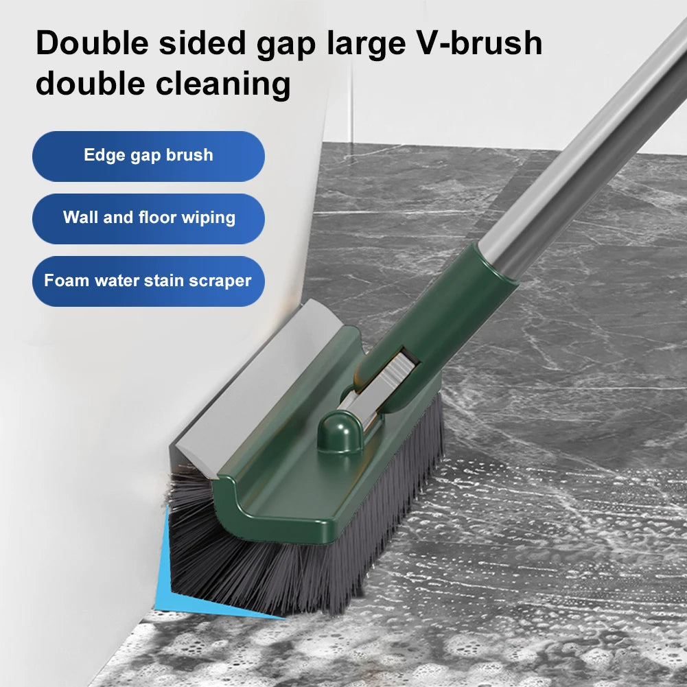 Long Handle Floor Scrub Brush | Stiff Bristle Deck & Outdoor Brush
