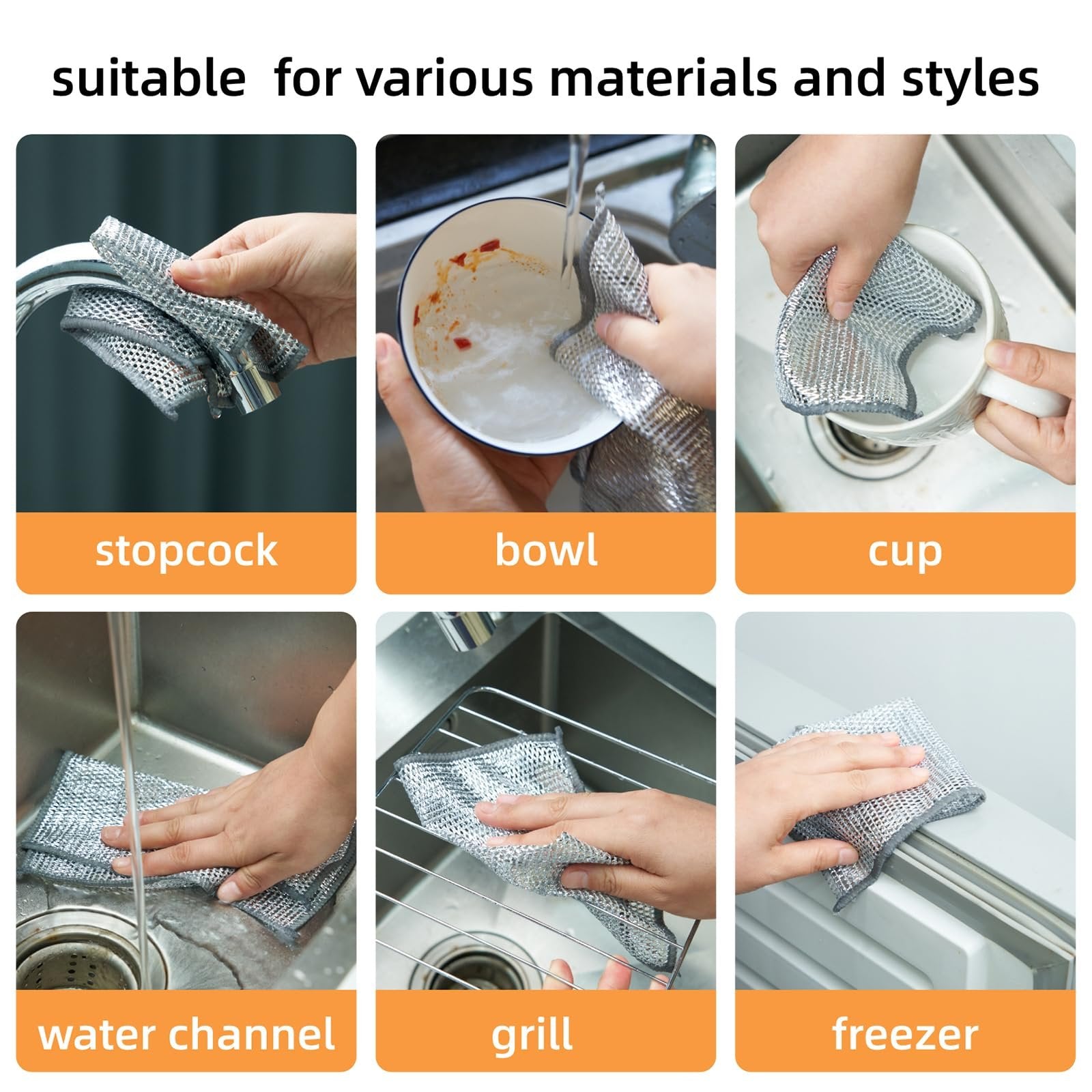 Microfiber Cleaning Cloths | 20-Pack Reusable Lint-Free Wipes