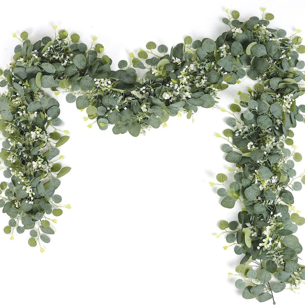 Faux Eucalyptus Garland | Elegant Decorative Artificial Greenery
