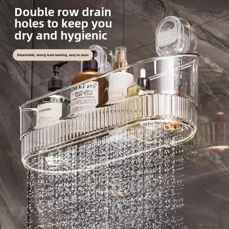 Suction Cup Storage Rack | Multipurpose Wall Shower Caddy Organizer