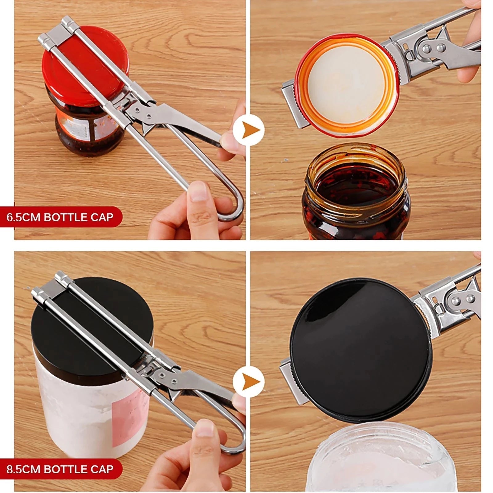 Adjustable Jar Opener | Stainless Steel Multi-Size Lid Remover Tool
