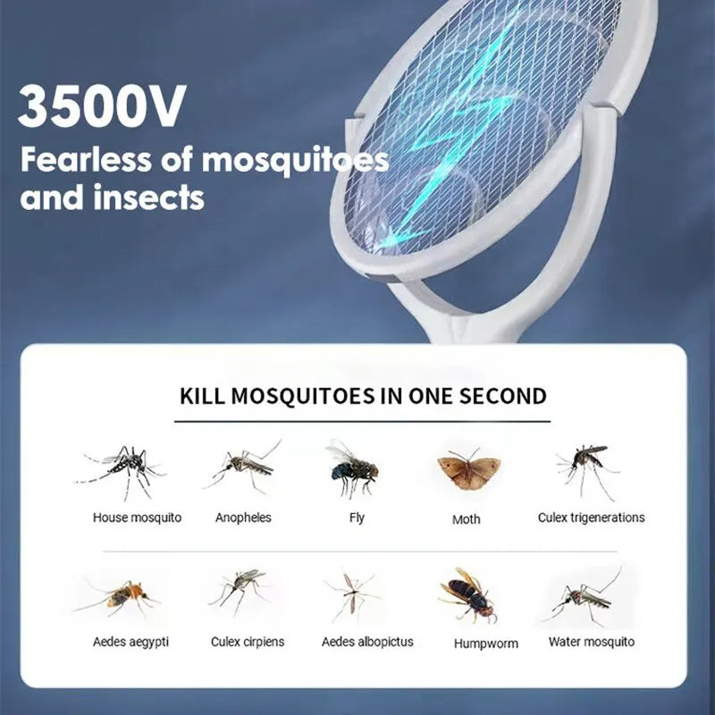 Bug Zapper Racket 5-in-1 | Fast Charging Electric Fly Swatter