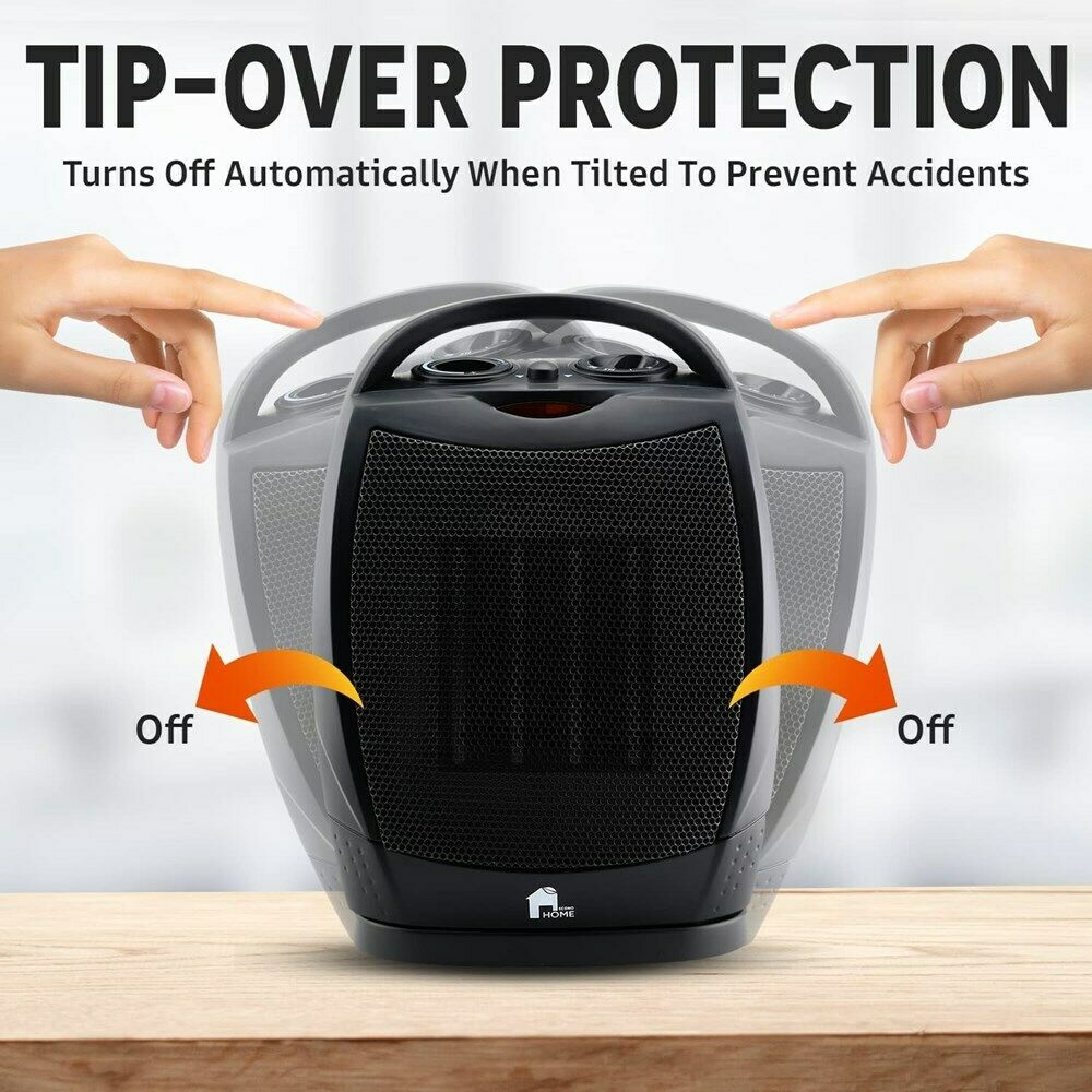 Portable Electric Space Heater | Quiet Oscillating Heater Fan with Thermostat