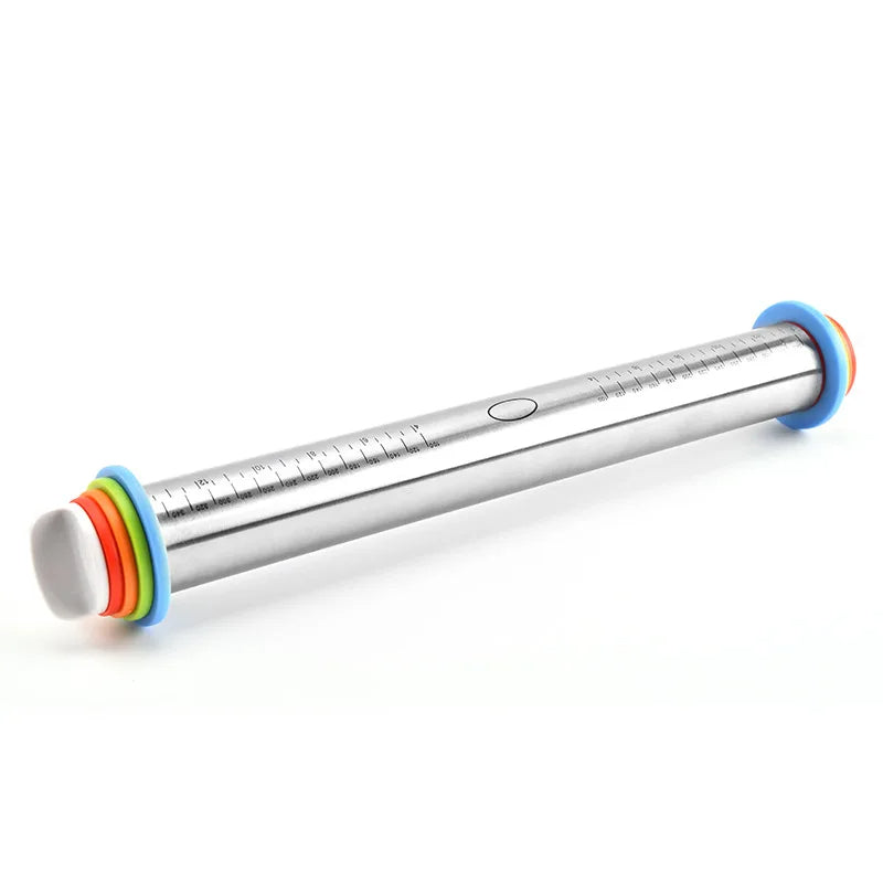 Adjustable Rolling Pin with Thickness Rings | Even Dough Roller