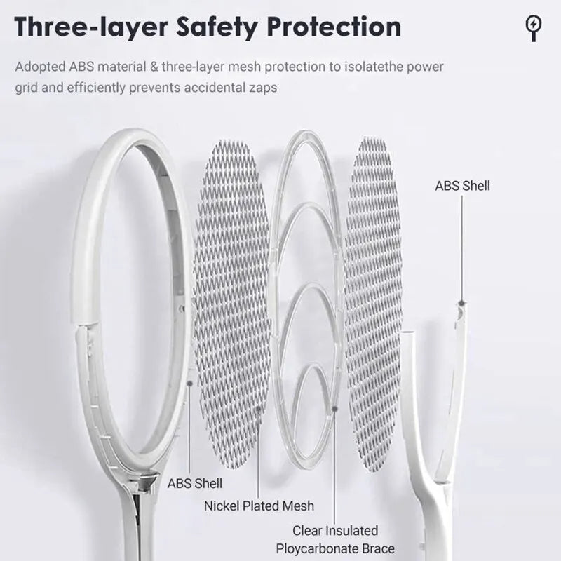 Bug Zapper Racket 5-in-1 | Fast Charging Electric Fly Swatter