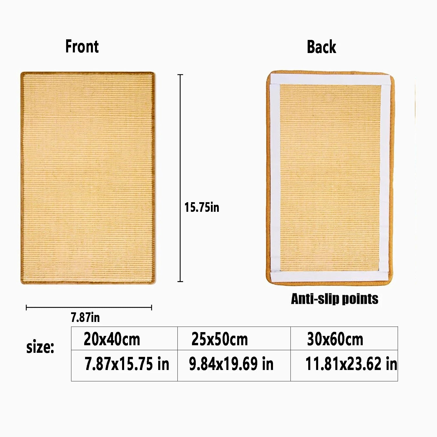 Sisal Cat Scratcher Board | Scratch Mat for Furniture Protection & Play