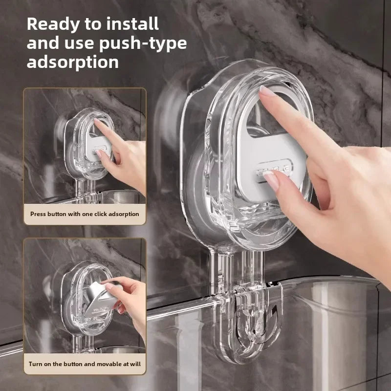 Suction Cup Storage Rack | Multipurpose Wall Shower Caddy Organizer