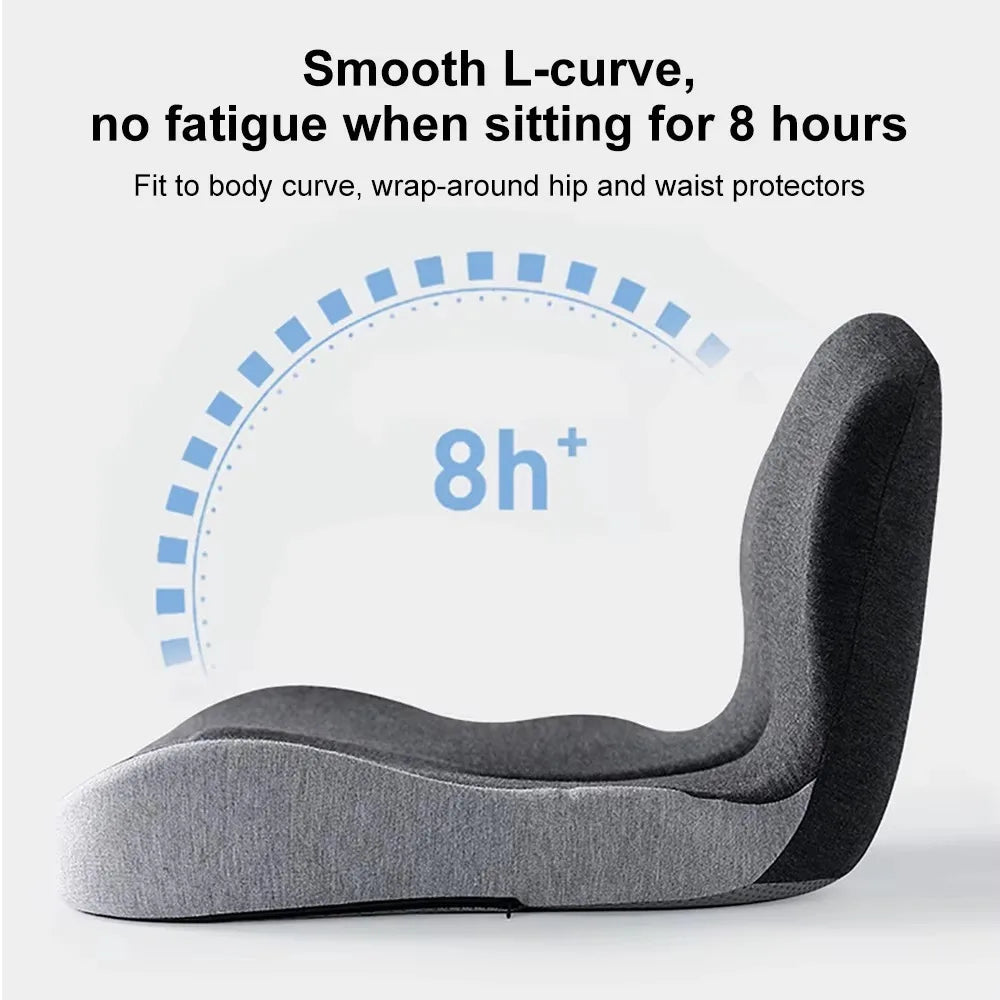 Memory Foam Lumbar Support Cushion | Ergonomic Seat Pillow for Chair