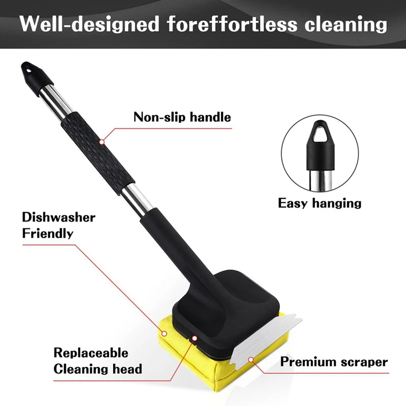 Grill Brush with Steam Cleaning & Scraper | Heavy-Duty BBQ Cleaner