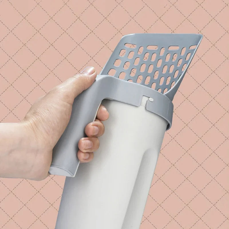All-in-One Cat Litter Scoop | Sifter with Built-In Waste Bag Dispenser