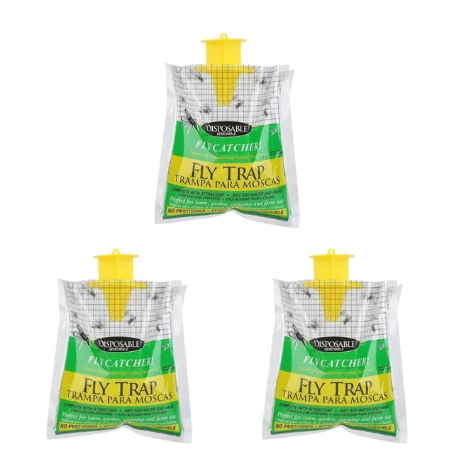 Disposable Outdoor Fly Trap | Eco-Friendly Hanging Bag Trap
