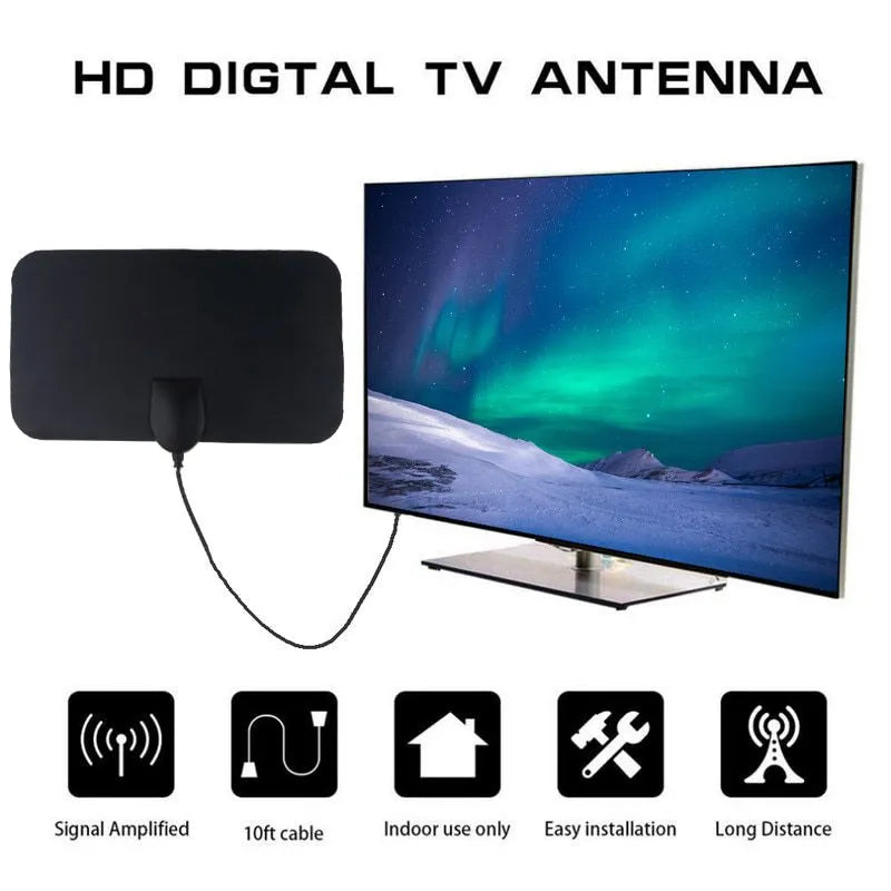 Indoor TV Antenna | HD Signal Reception, 50+ Mile Range