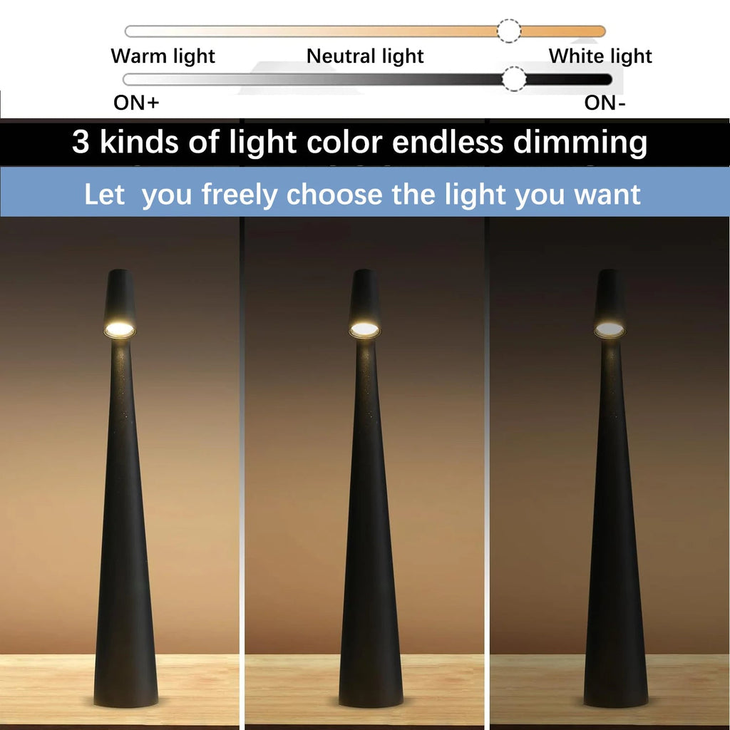 Touch Control Reading Light | Tri-Color Dimmable Clip-On Desk Lamp