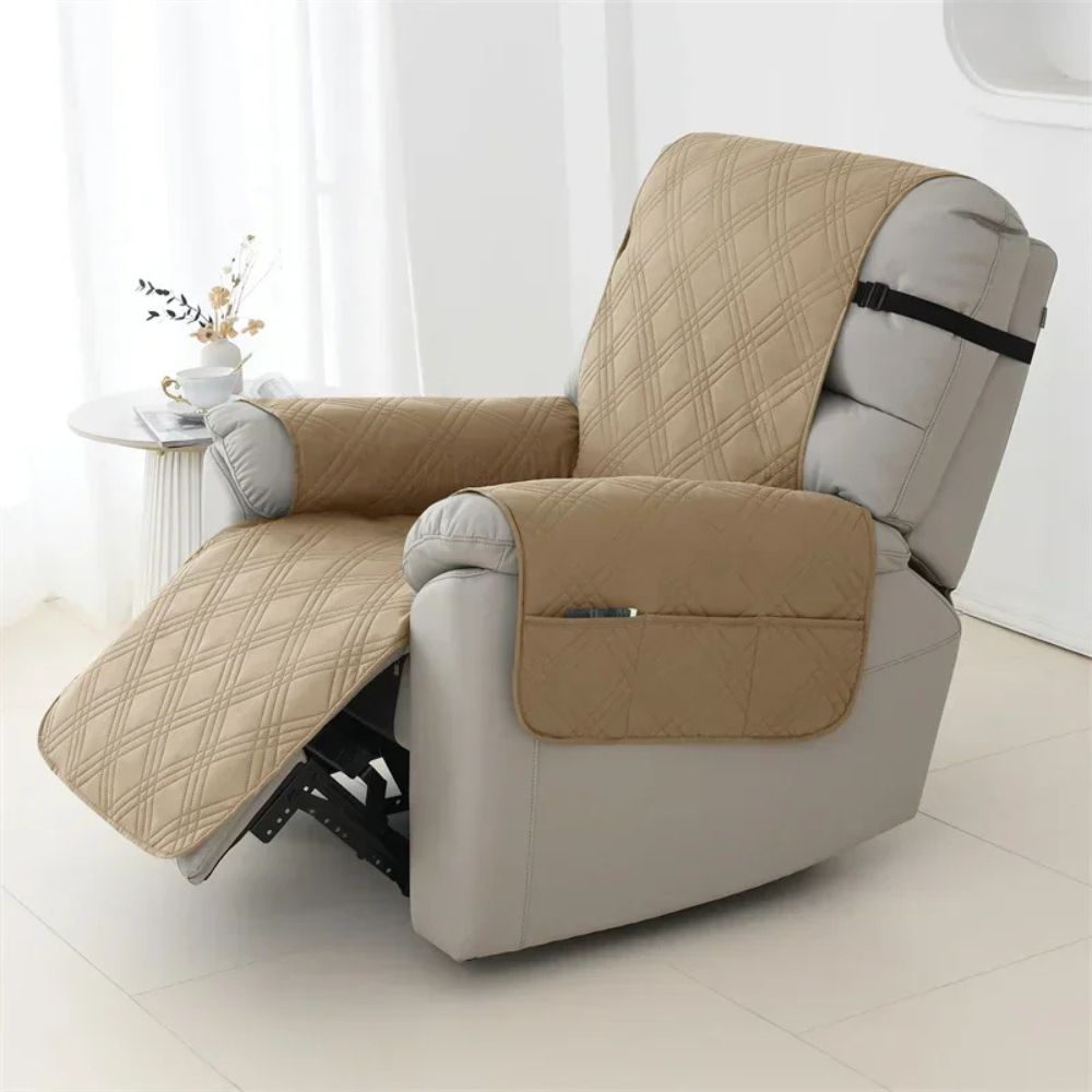 Waterproof Recliner Cover | Quilted Slipcover for Armchair, Pet-Friendly