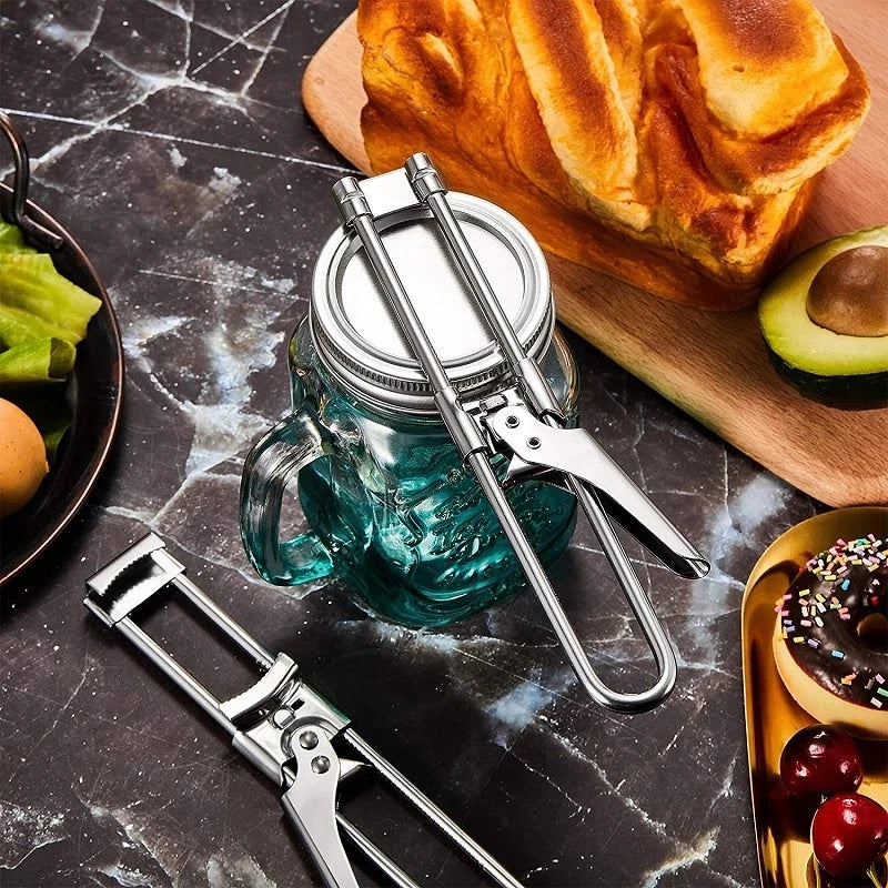 Adjustable Jar Opener | Stainless Steel Multi-Size Lid Remover Tool
