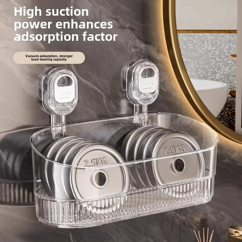 Suction Cup Storage Rack | Multipurpose Wall Shower Caddy Organizer