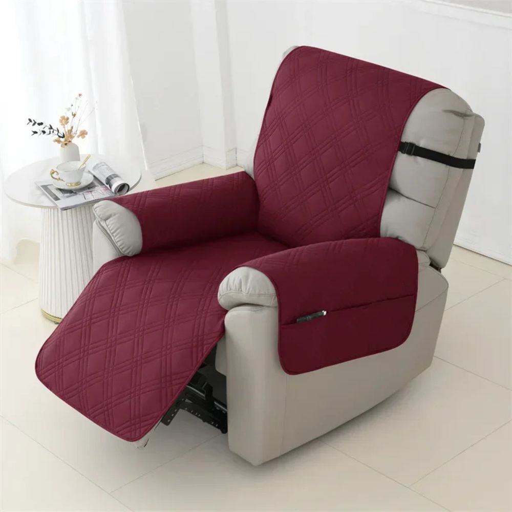 Waterproof Recliner Cover | Quilted Slipcover for Armchair, Pet-Friendly