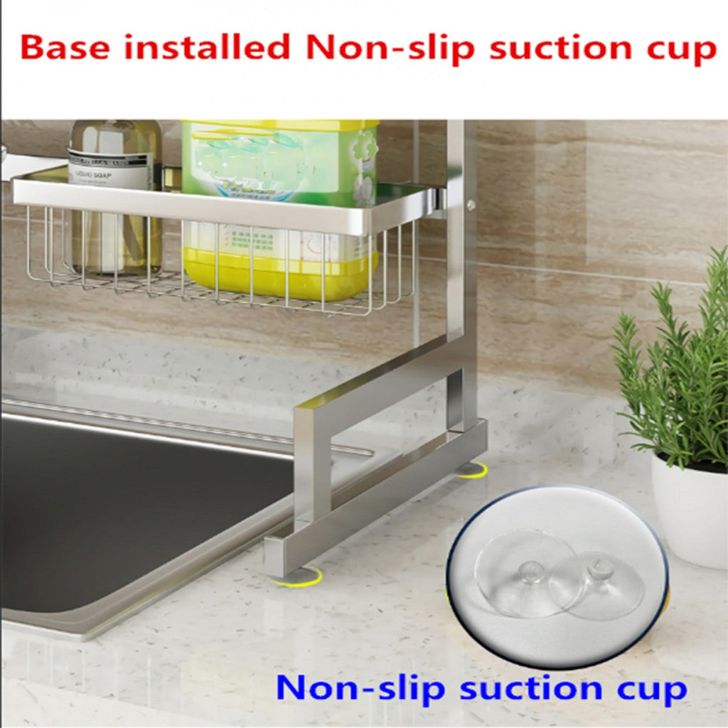 Over-Sink Dish Drying Rack | 34" Stainless Steel Kitchen Shelf