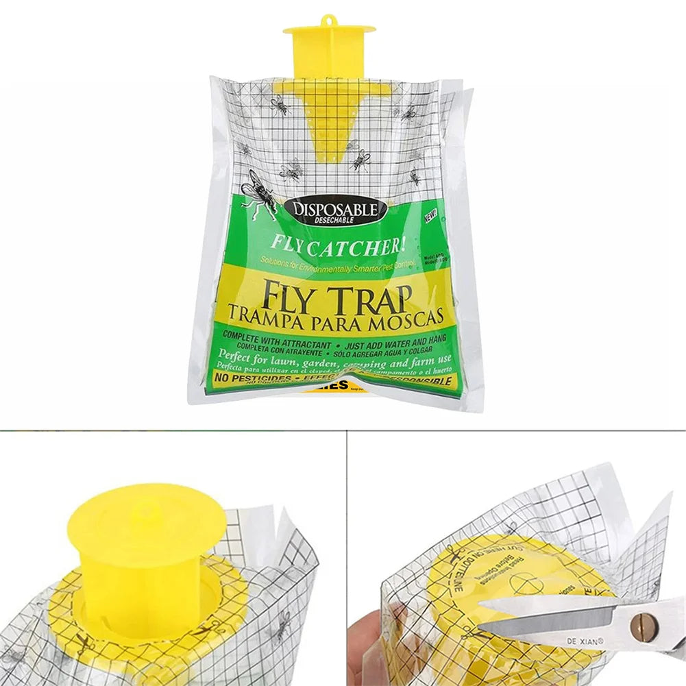 Disposable Outdoor Fly Trap | Eco-Friendly Hanging Bag Trap