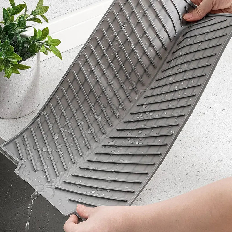 Silicone Dish Drying Mat | Non-Slip Countertop Drying Pad for Kitchen