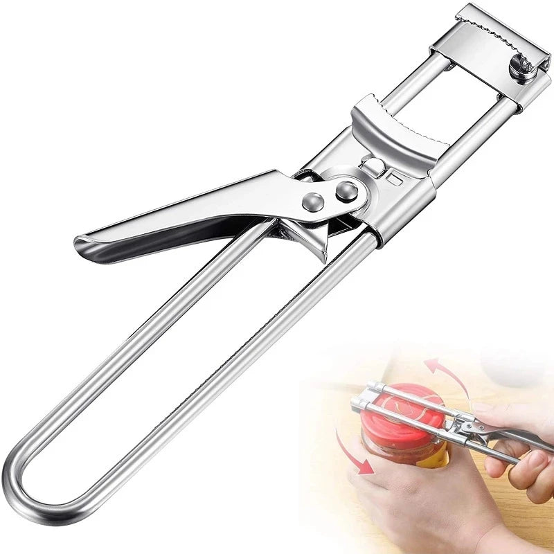 Adjustable Jar Opener | Stainless Steel Multi-Size Lid Remover Tool