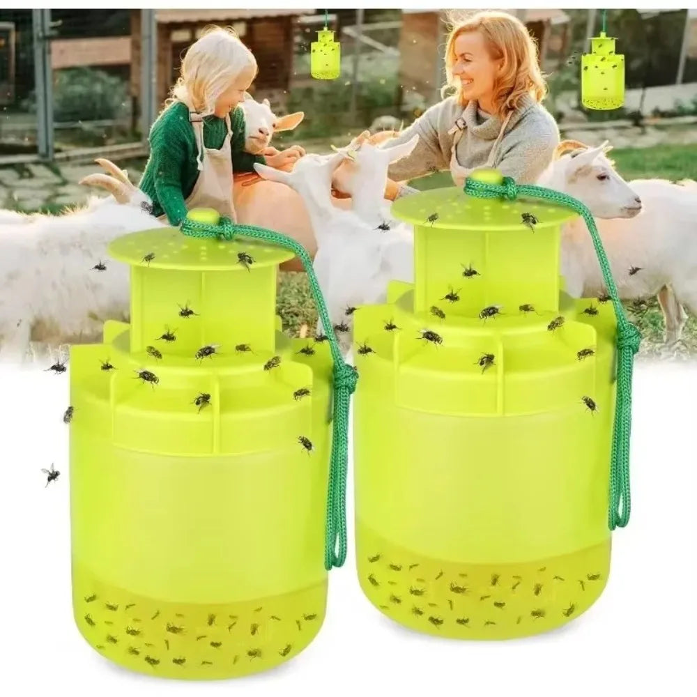 Outdoor Fly Trap | Heavy-Duty Reusable Hanging Fly Catcher