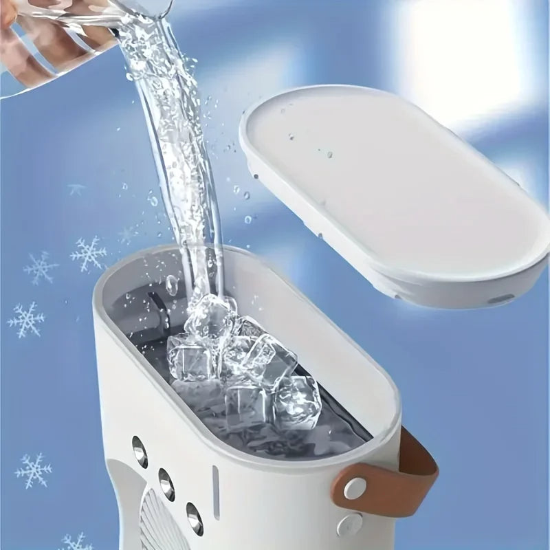 Double Head Portable Air Conditioner Fan | Dual Mist Cooling Desktop Fan