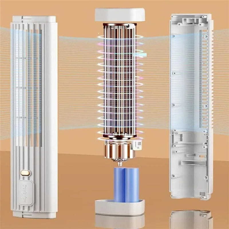Portable Tower Fan with Air Cooling | USB Rechargeable Mini AC Fan