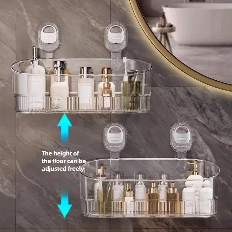 Suction Cup Storage Rack | Multipurpose Wall Shower Caddy Organizer