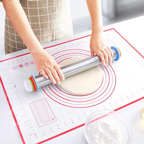 Adjustable Rolling Pin with Thickness Rings | Even Dough Roller