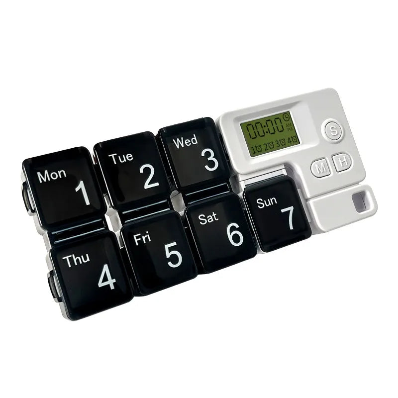 Smart Weekly Pill Organizer | Electronic 7-Day Medication Dispenser