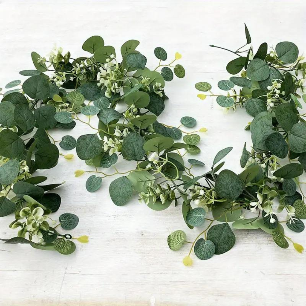 Faux Eucalyptus Garland | Elegant Decorative Artificial Greenery