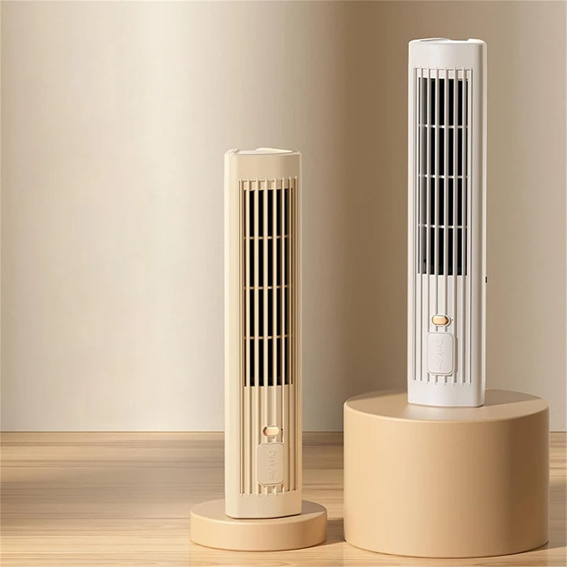 Portable Tower Fan with Air Cooling | USB Rechargeable Mini AC Fan