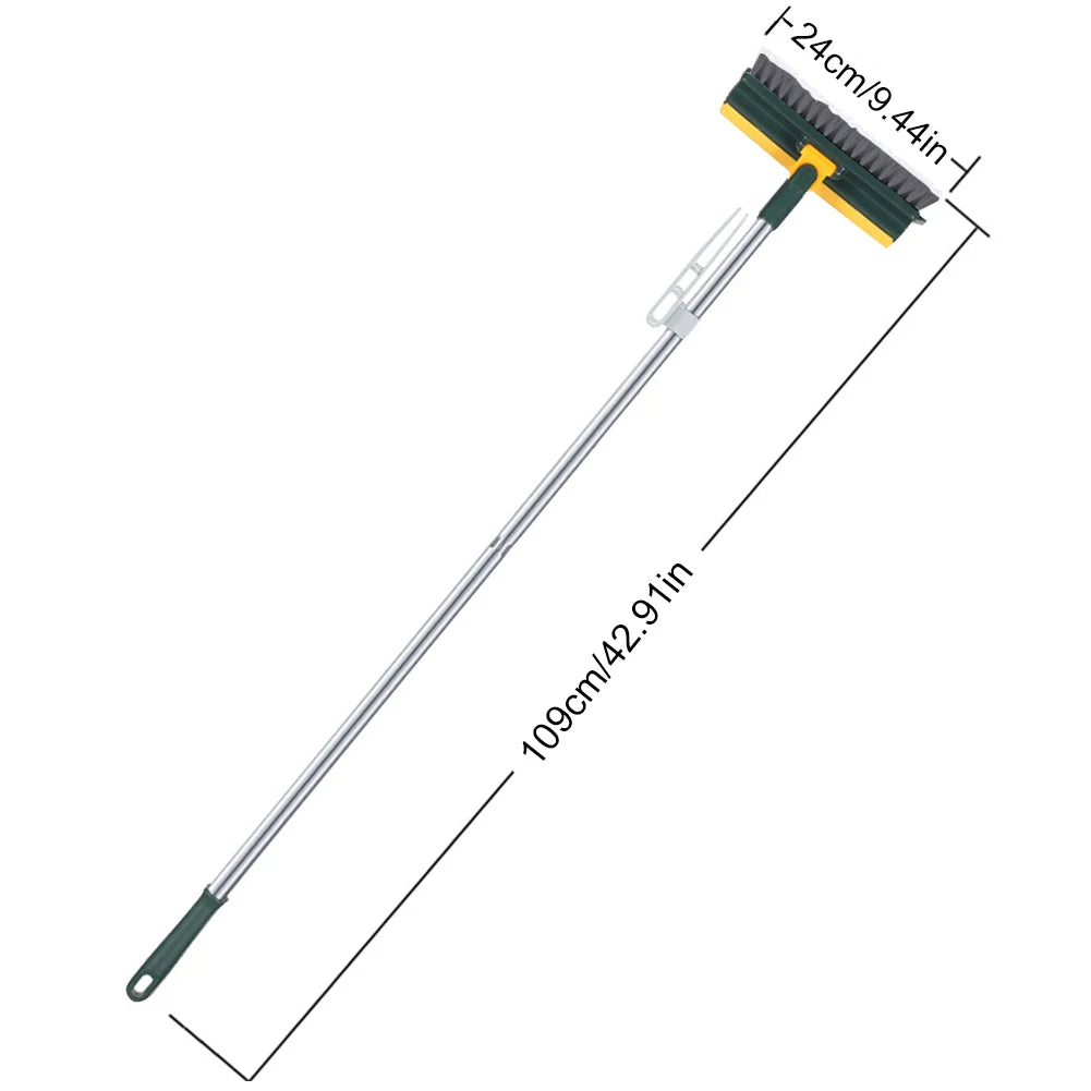 Long Handle Floor Scrub Brush | Stiff Bristle Deck & Outdoor Brush