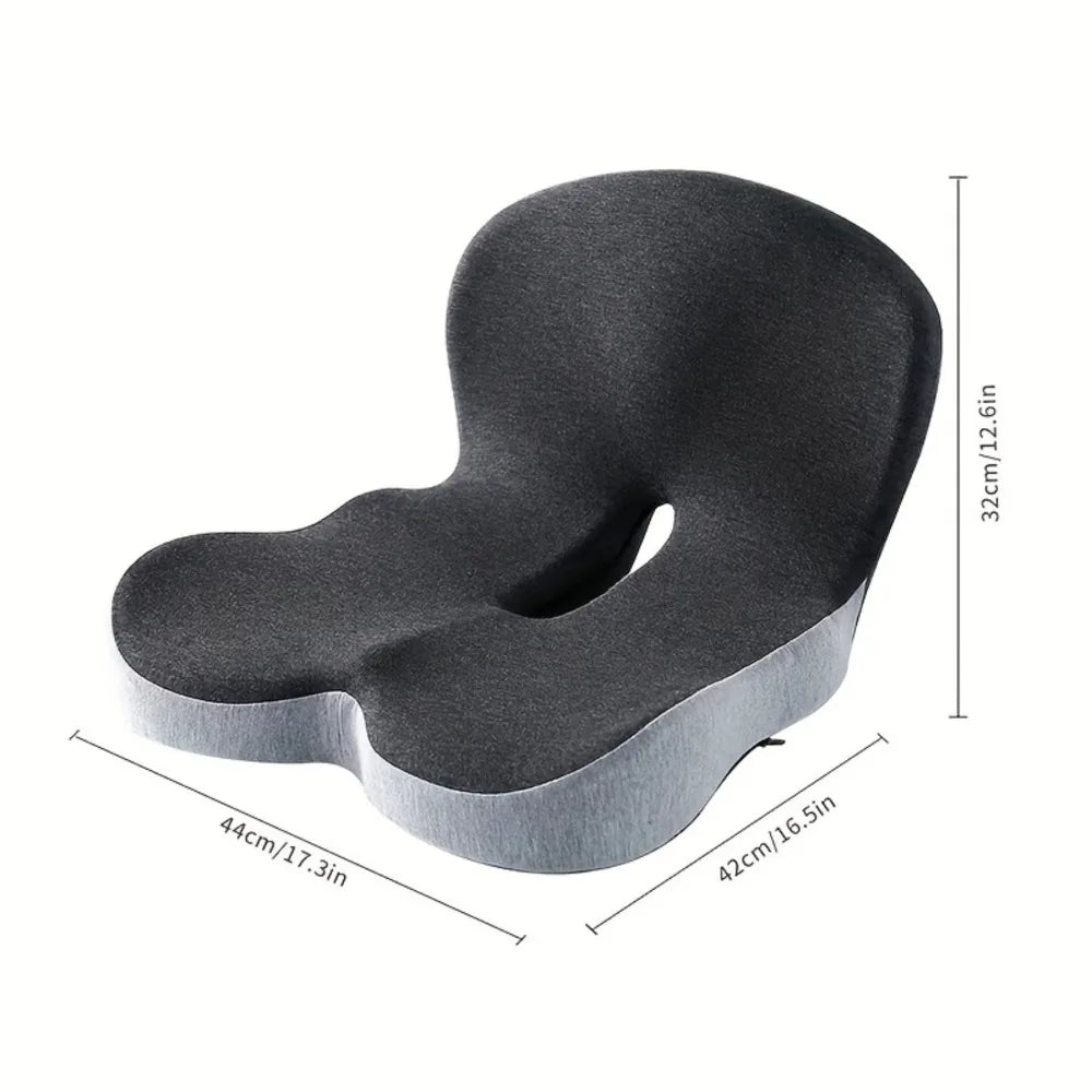 Memory Foam Lumbar Support Cushion | Ergonomic Seat Pillow for Chair