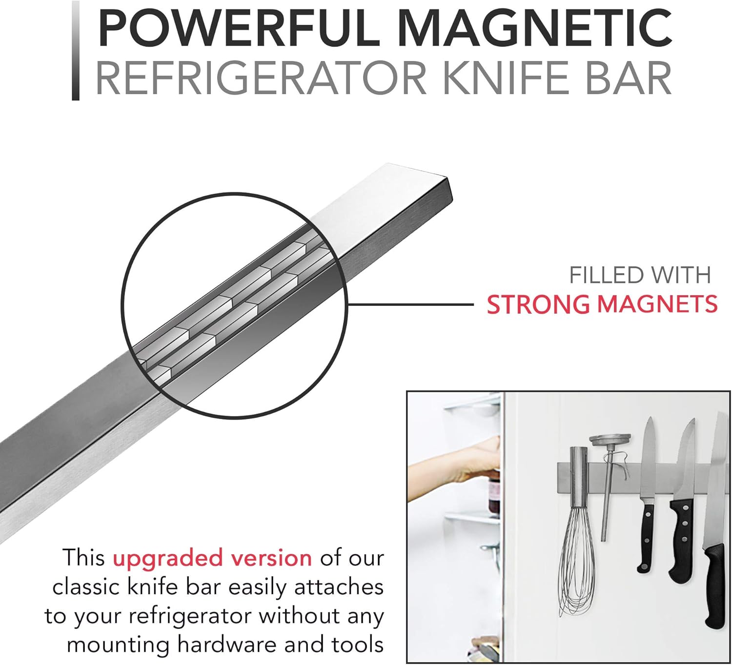 Magnetic Knife Holder | 14-Inch Wall-Mount Knife & Tool Strip