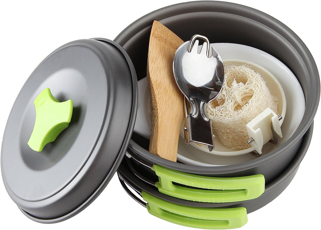 Camping Cookware Set | Backpacking Pots & Pans for Outdoor Cooking