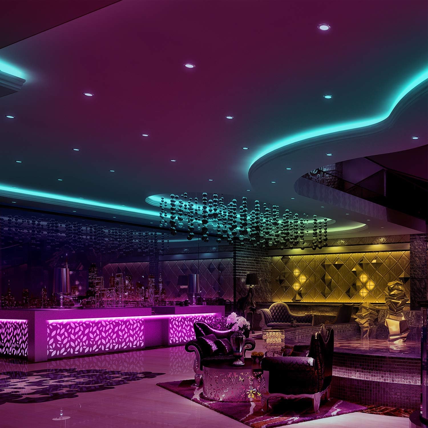 LED Strip Lights 32ft | Color Changing Smart LED Light Strip for Room