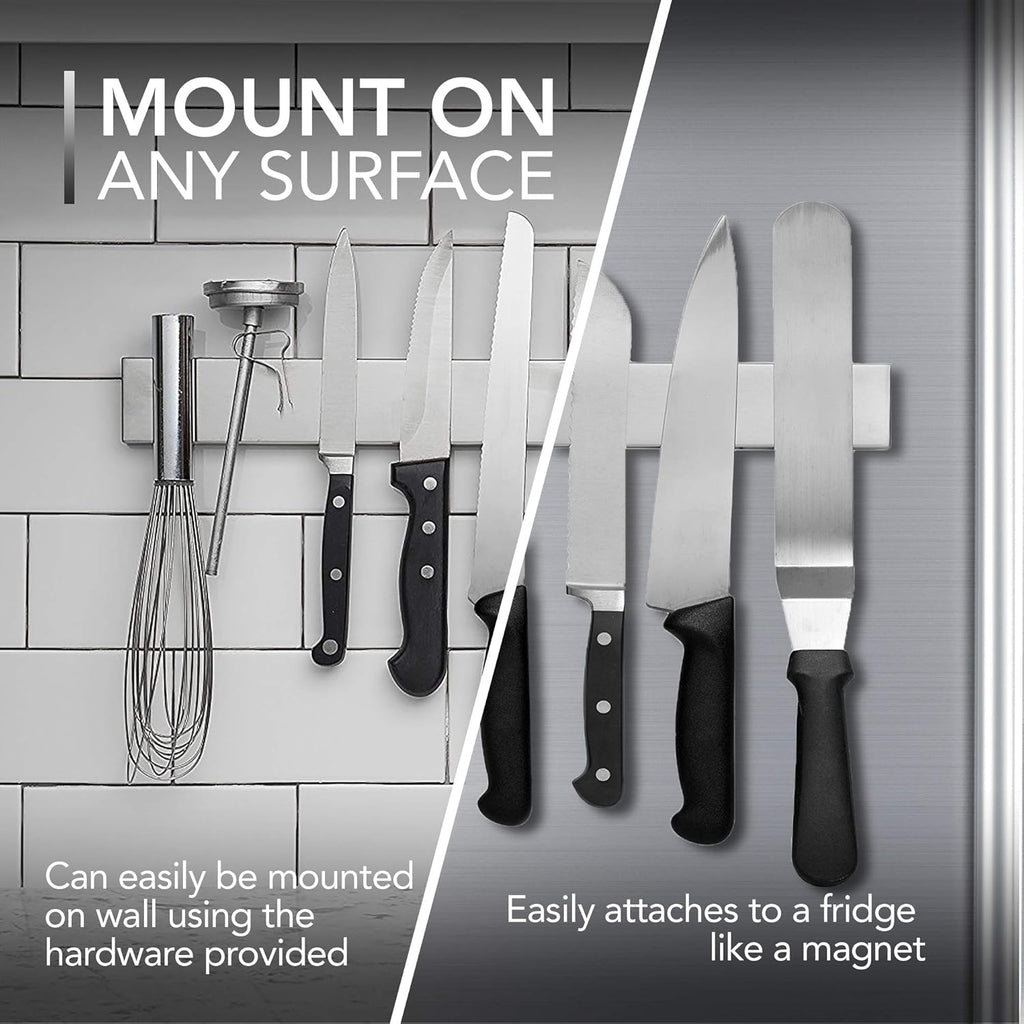 Magnetic Knife Holder | 14-Inch Wall-Mount Knife & Tool Strip