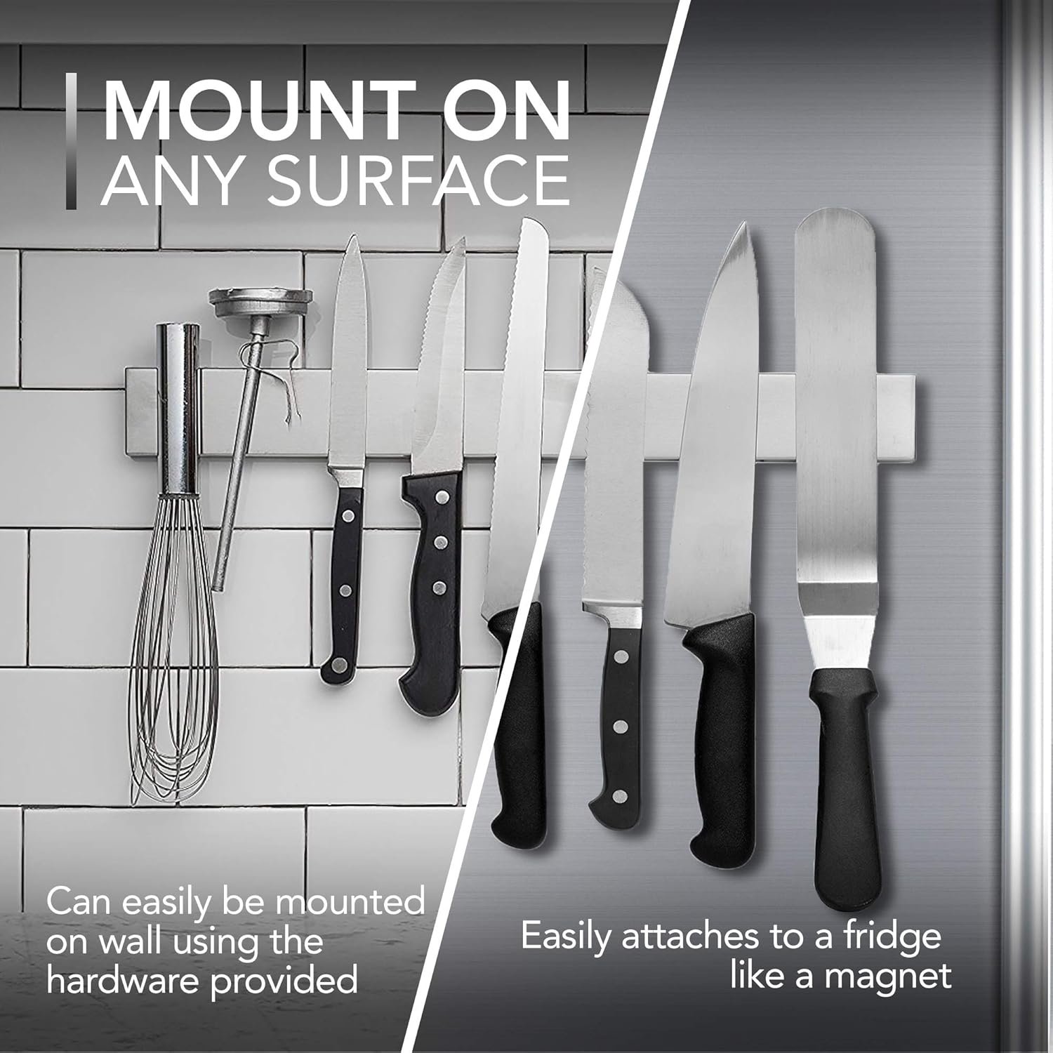 Magnetic Knife Holder | 14-Inch Wall-Mount Knife & Tool Strip