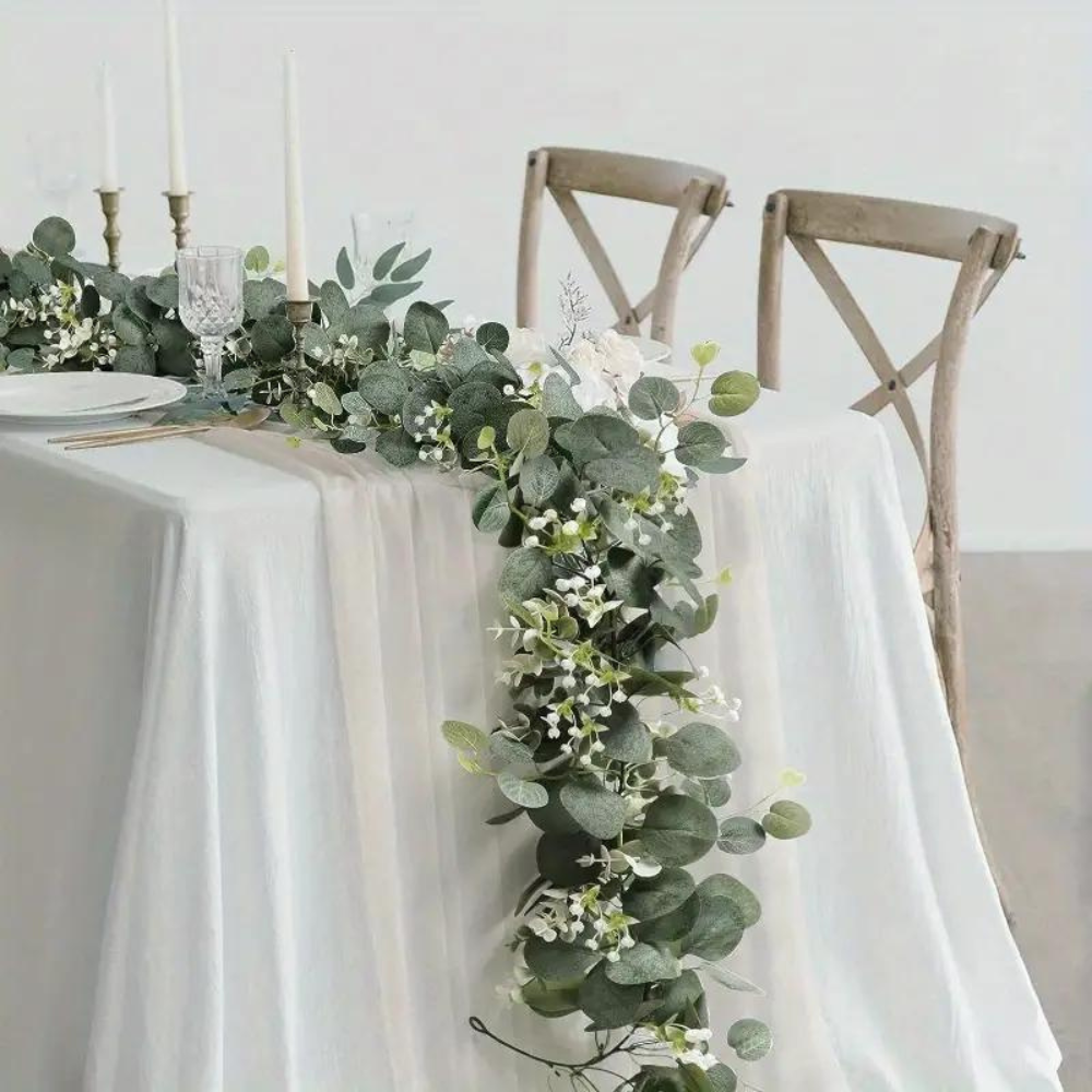 Faux Eucalyptus Garland | Elegant Decorative Artificial Greenery