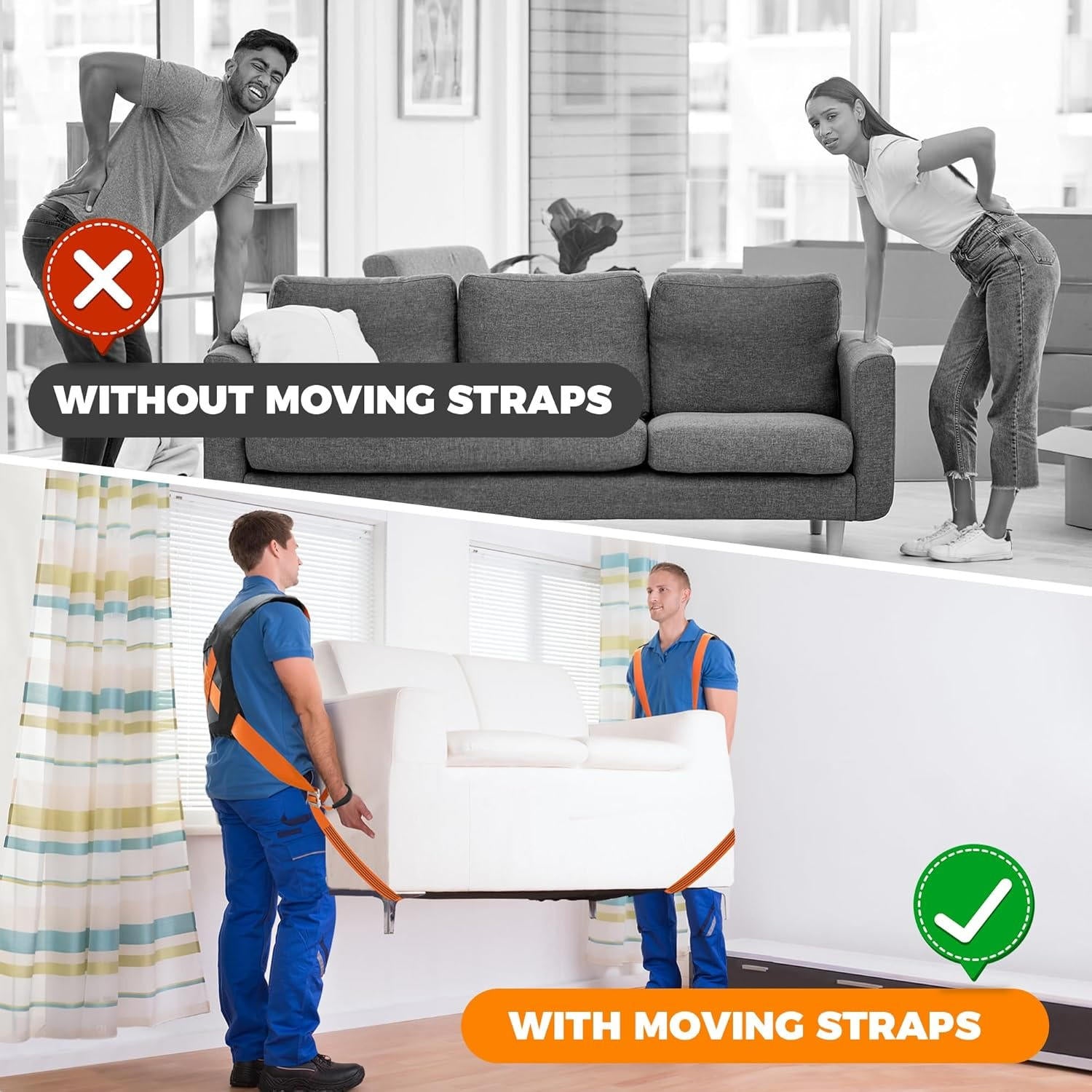 Furniture Moving Straps | Lifting & Moving Straps for Heavy Items