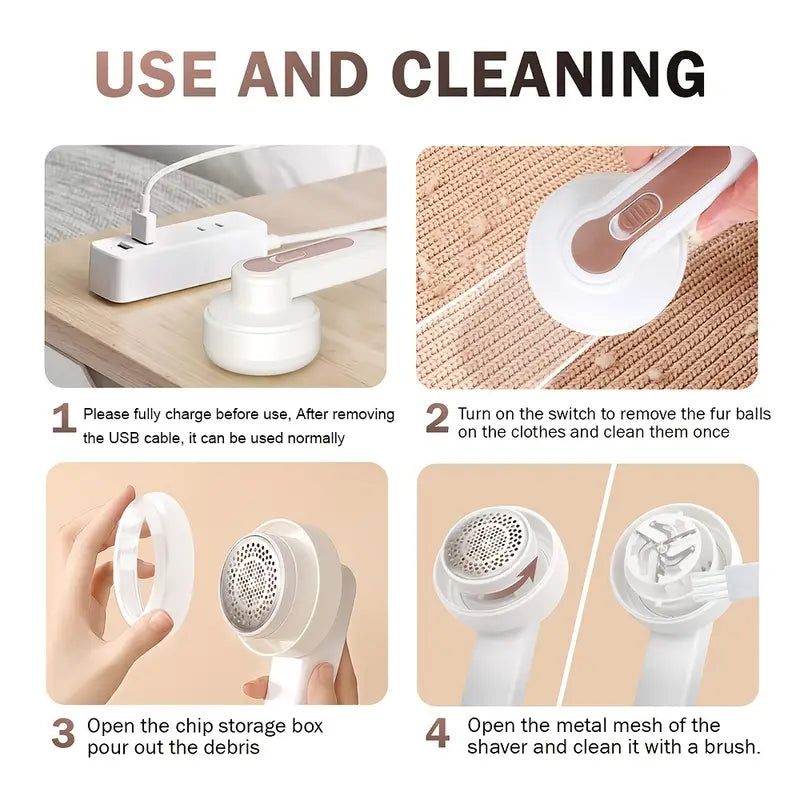 Electric Lint Remover | Rechargeable Fabric Shaver for Clothes & Furniture