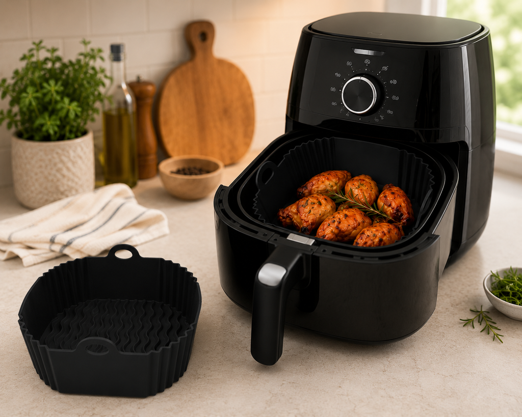 Silicone Air Fryer Liner | Reusable BPA-Free Basket Insert